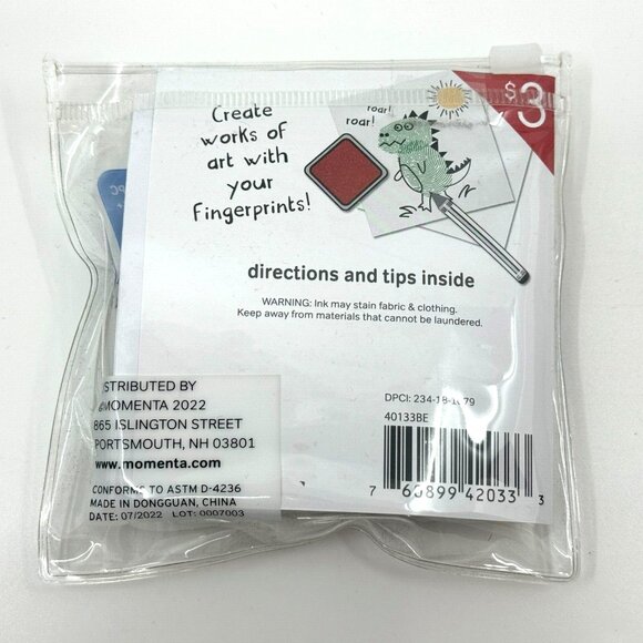 Kid's Mini Finger Ink Kit: Ink Pads, Pen, Paper for Fingerprint Art - Picture 2 of 6